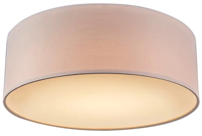 Candeeiro de teto rosa 30 cm c/ LED - Drum LED Moderno