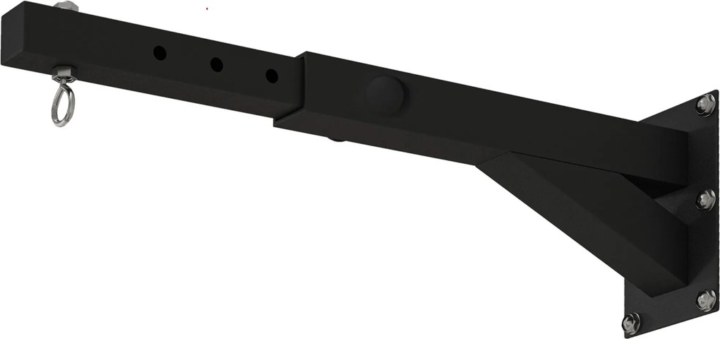 Suporte para Saco de Boxe (NÃO INCLUIDO) de Parede com Distância Ajustável de 45-65 cm Gancho Giratório de 360° e Correntes Preto