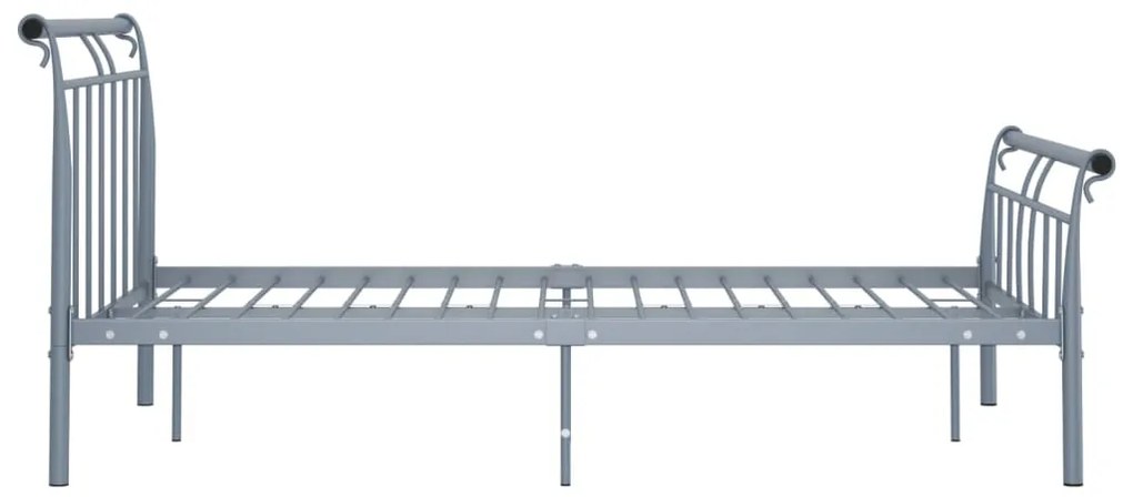 Estrutura de cama 120x200 cm metal cinzento