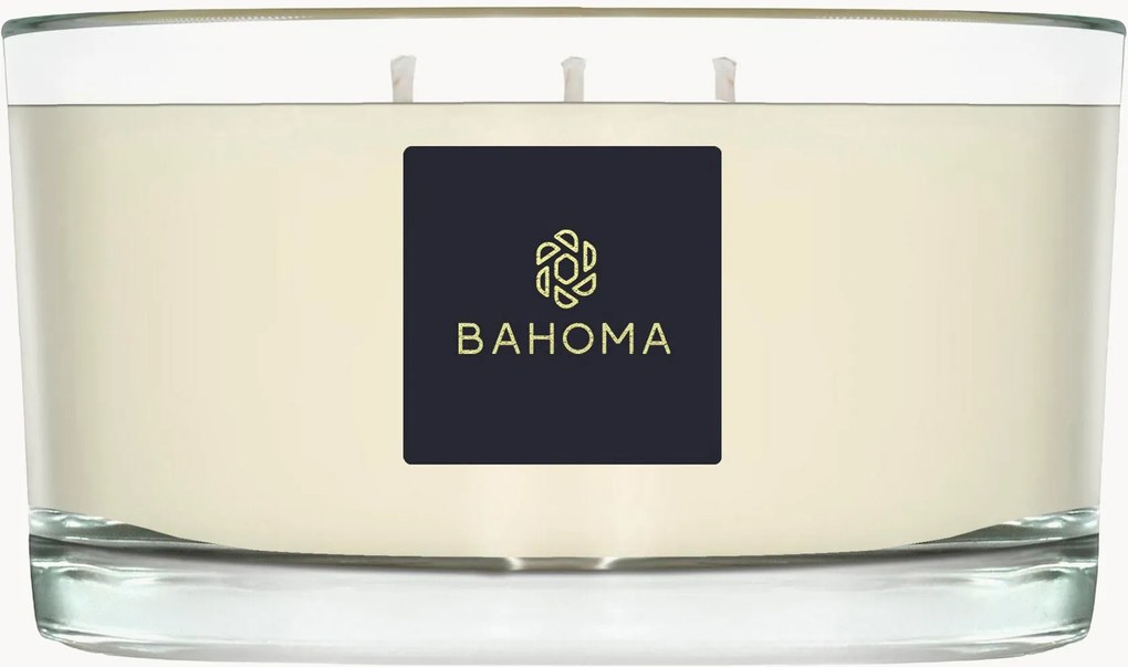 Vela perfumada artesanal com três pavios (âmbar, sálvia)