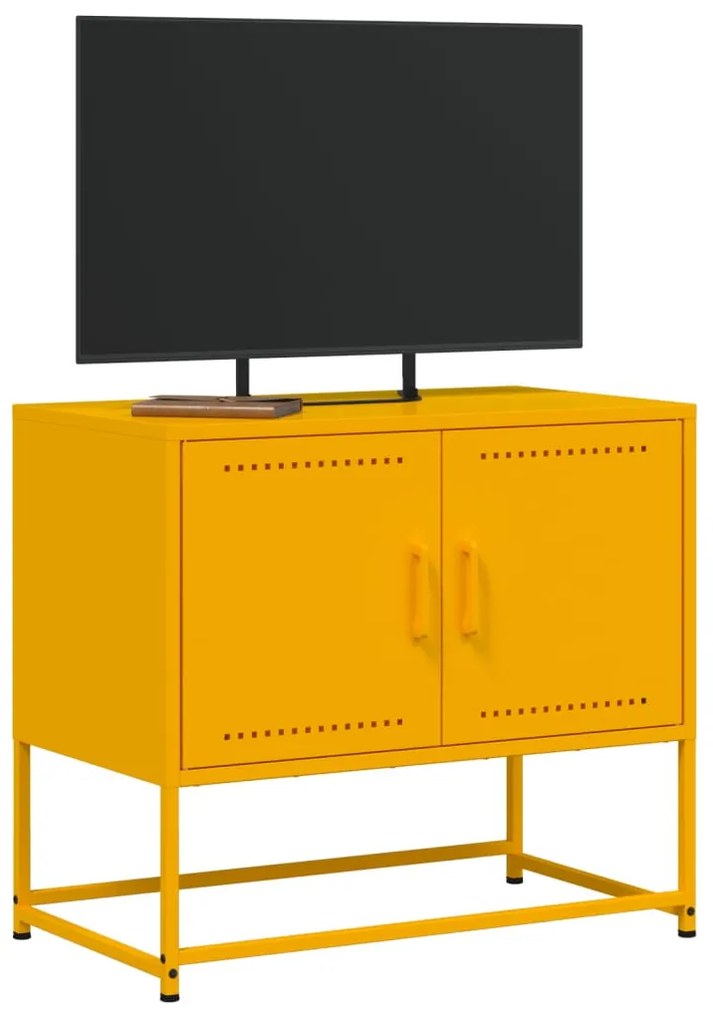 Móvel de TV 68,5x39x60,5 cm aço amarelo mostarda
