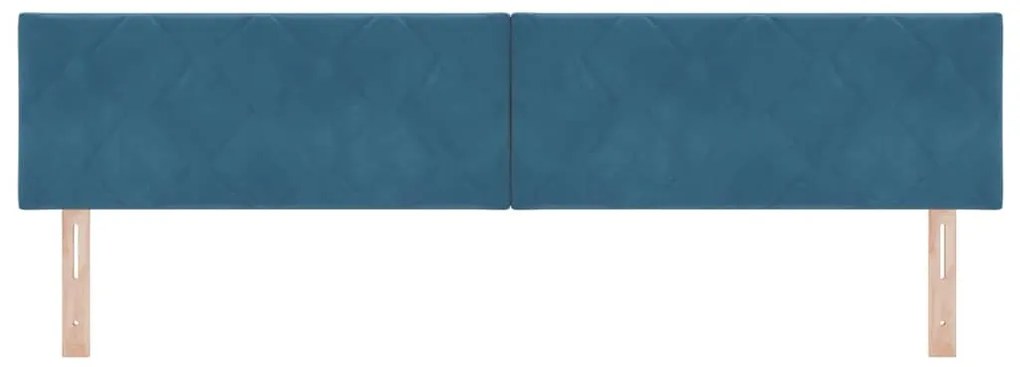 Cabeceira Estilo Diamante Azul Escuro - 200cm em Veludo