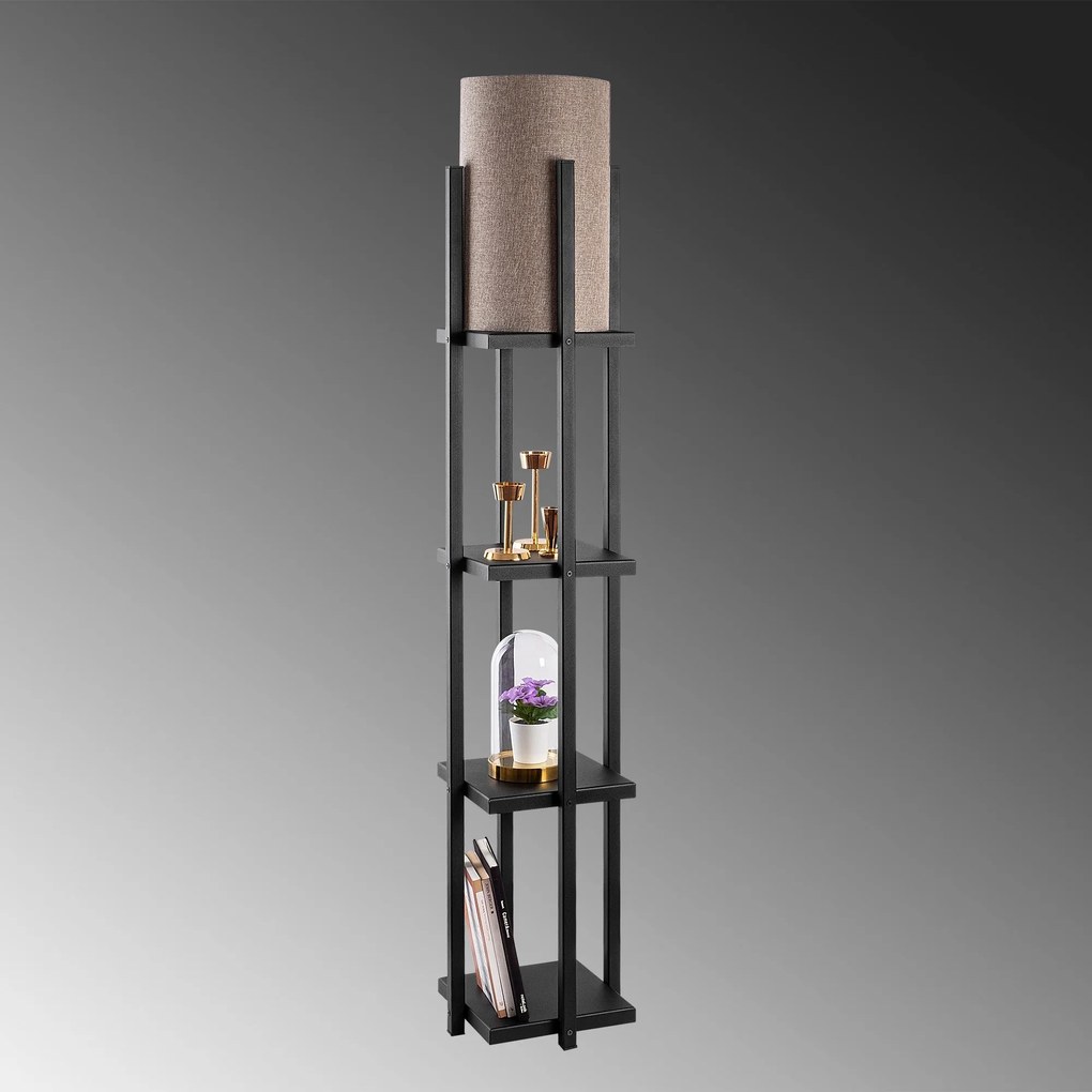 Candeeiro de Pé 7112 – Preto – 25 x 25 x 130 cm