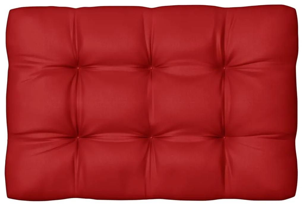 Almofadões para sofás de paletes 7 pcs vermelho