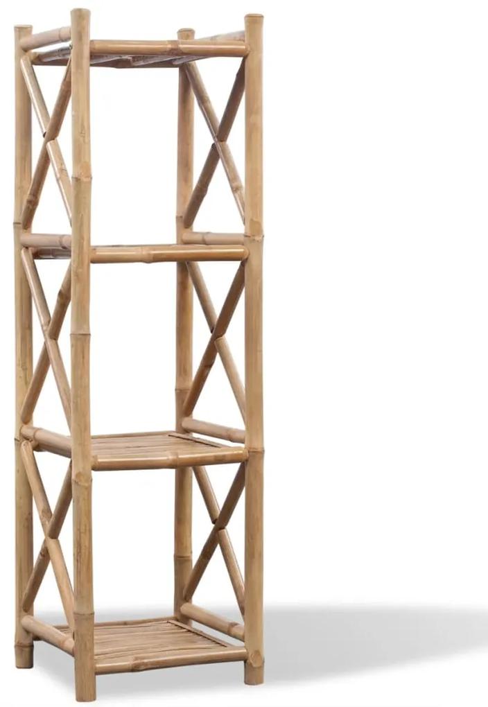 242492 vidaXL Estante de bambu quadrado com 4 níveis