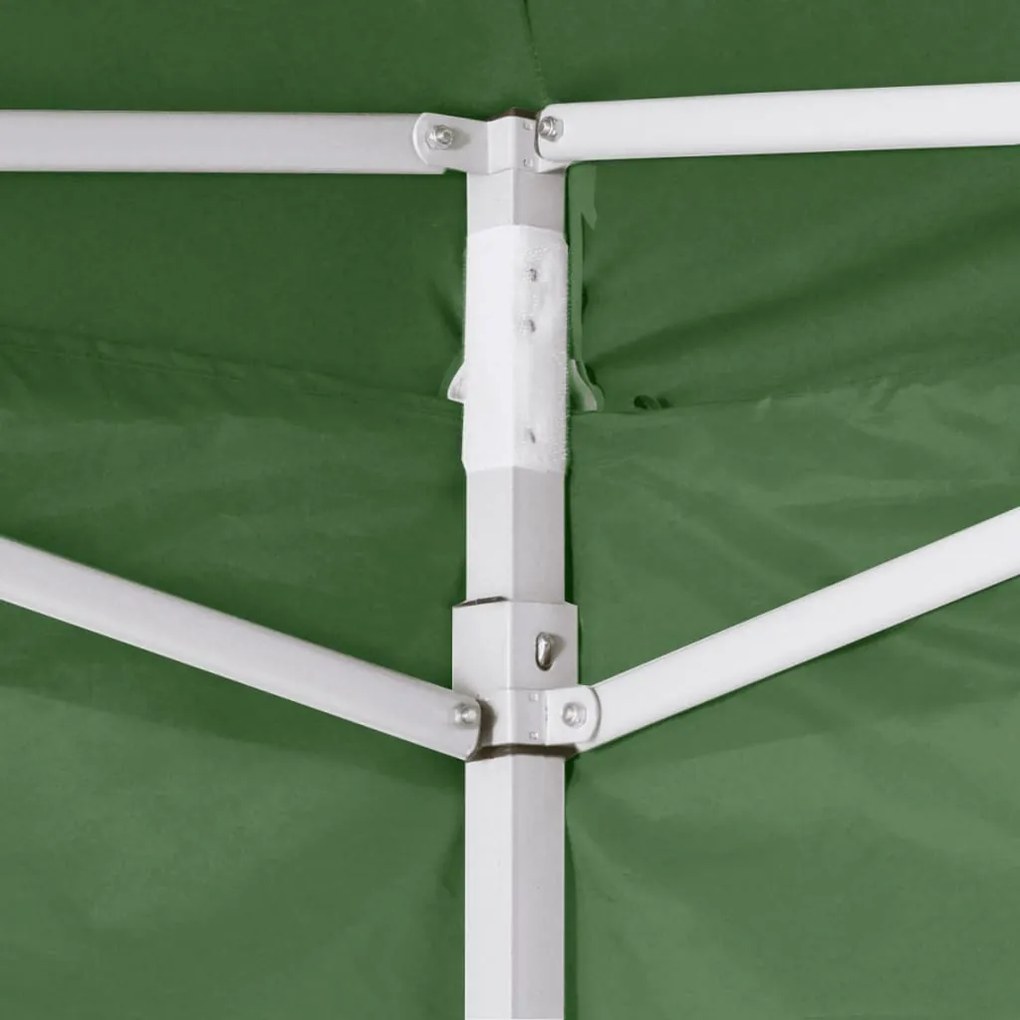 Tenda dobrável com 2 paredes 3x3 m verde
