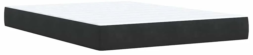 Cama com molas/colchão 160x200 cm veludo preto