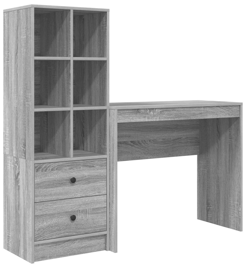 Mesa com Armazenamento Cinza Sonoma Madeira Derivada