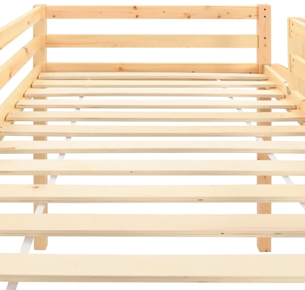 Estrutura de cama infantil c/ escorrega e escada pinho 97x208cm