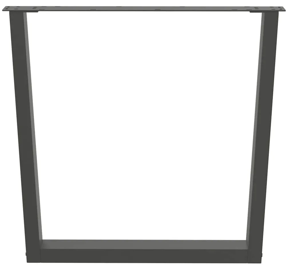 Pés para mesa de jantar em forma de V, 2 peças, antracite, 90x (72-73,