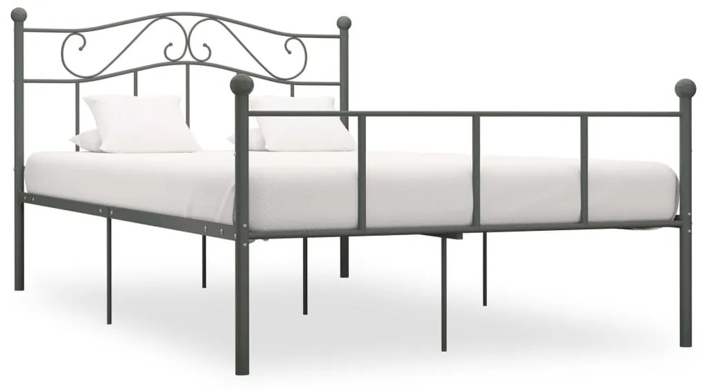 vidaXL Estrutura de cama 120x200 cm metal cinzento