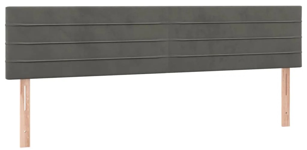 Cama box spring colchão LED 120x190cm couro artif. cinza-escuro