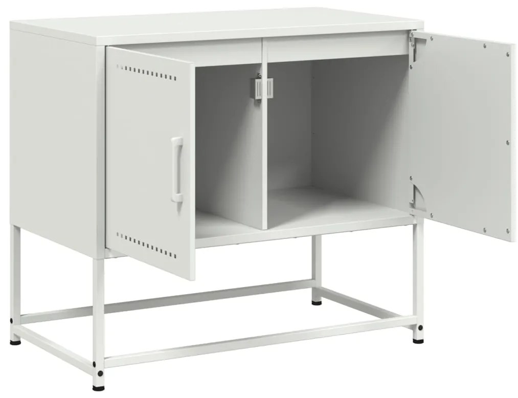 Móvel de TV 68,5x39x60,5 cm aço branco