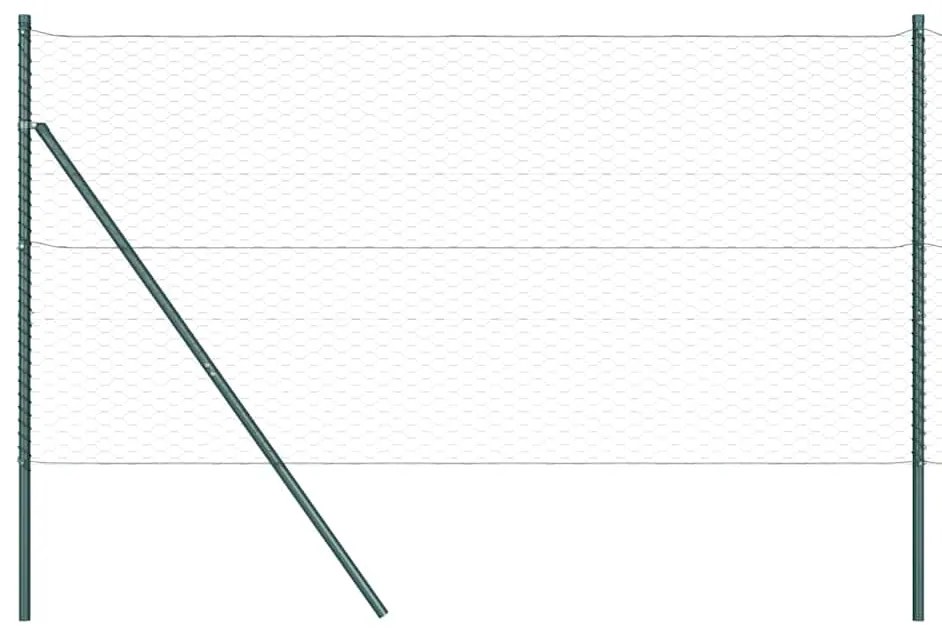 Cerca Hexagonal vidaXL Cinza 1x50 m Aço