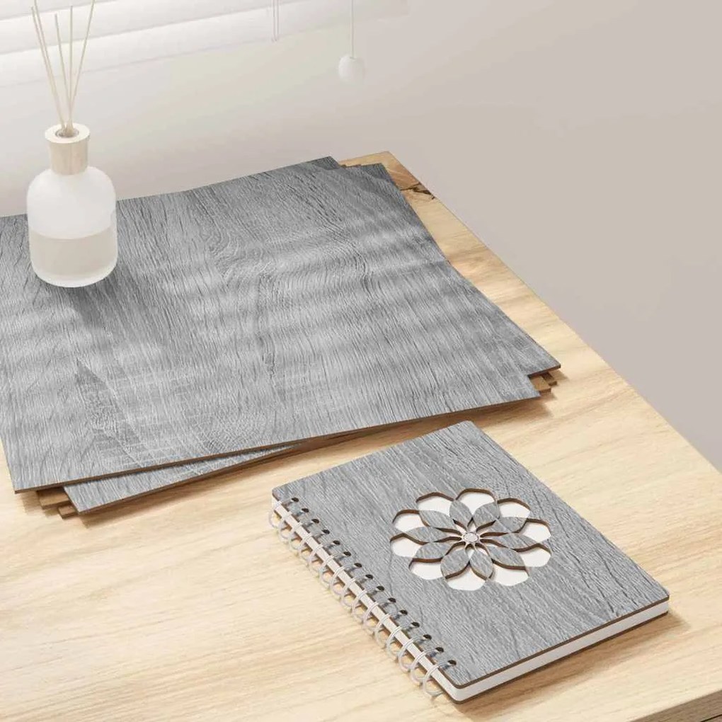 vidaXL Painéis de Decoração 12 pcs Cinza Sonoma 30 x 30 x 0,27 cm