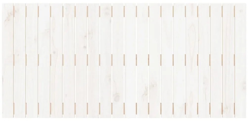 Cabeceira de parede 127,5x3x60 cm pinho maciço branco