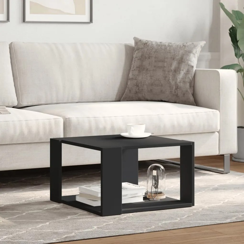 Mesa de centro 51,5x51,5x30 cm derivados de madeira preto