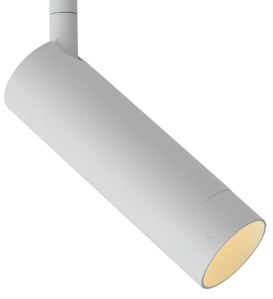 Foco moderno branco para sistema de calha monofásico GU10 35mm - Slimline Uzzy Moderno