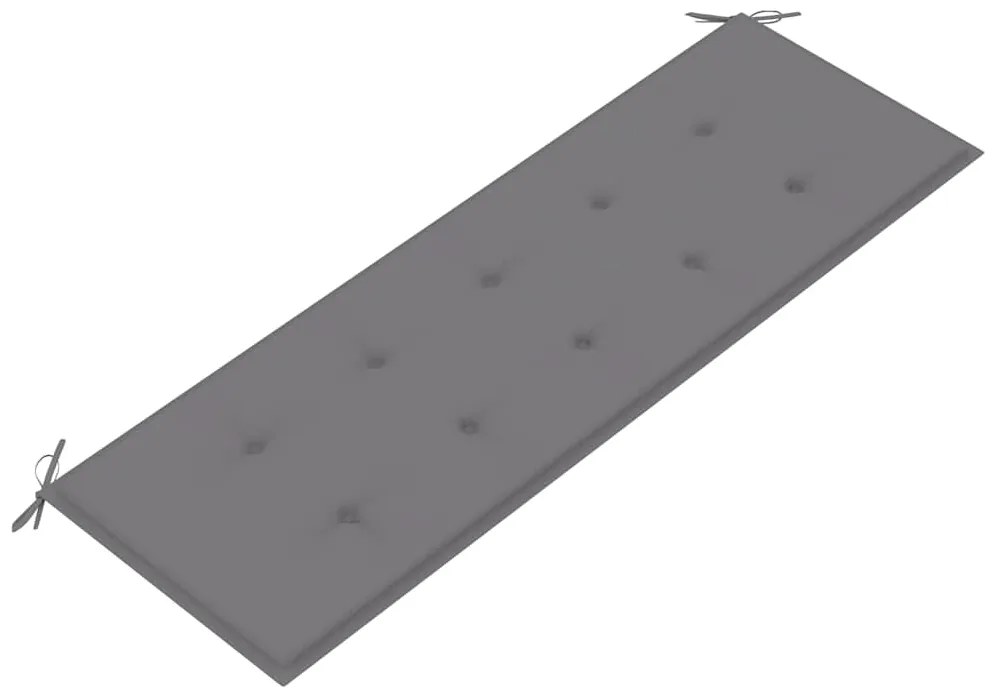 Banco de jardim empilhável c/ almofadão 159 cm teca maciça