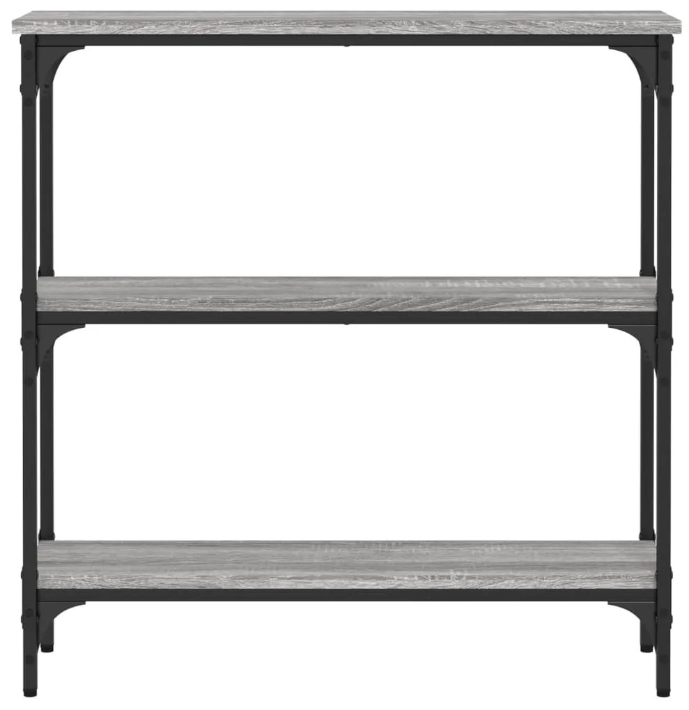 Mesa consola 75x22,5x75 cm derivados de madeira cinzento sonoma