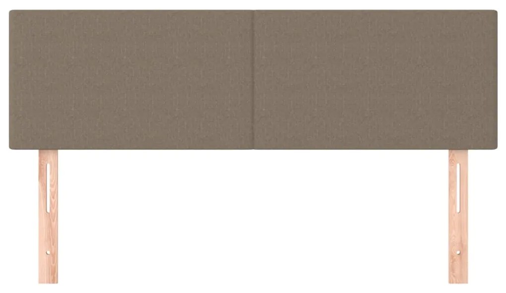 Cabeceira cama 2 pcs tecido 72x5x78/88 cm cinzento-acastanhado