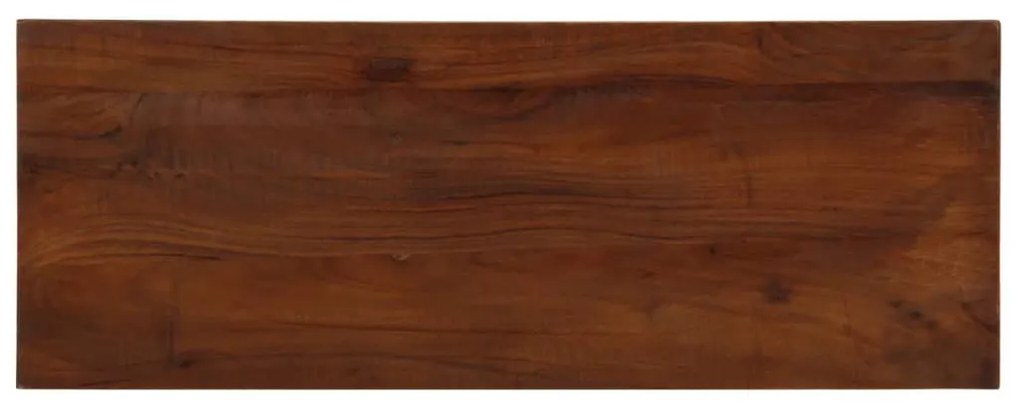 vidaXL Tampo de mesa retangular 80x20x2,5 cm madeira recuperada maciça