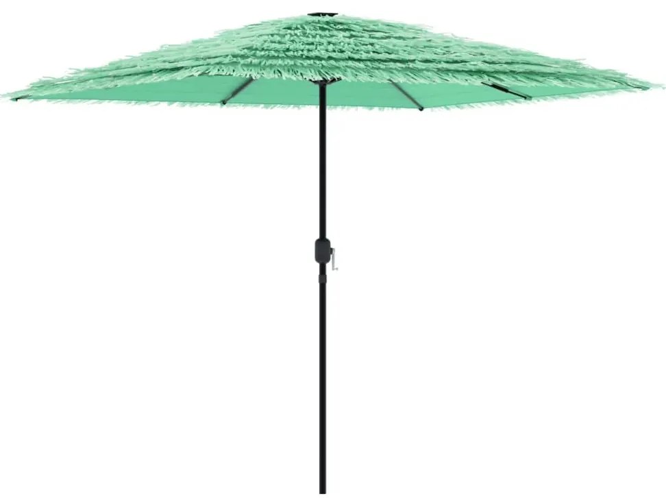 Guarda-sol de jardim com poste de aço 248x248x248 cm verde
