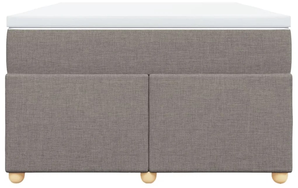 Cama boxspring c/ colchão 120x190cm tecido castanho-acinzentado