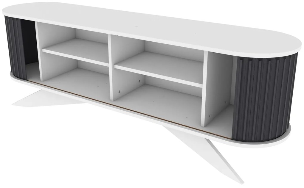 Móvel de TV Stor – Antracite e Branco – 180 cm x 43 cm x 60 cm