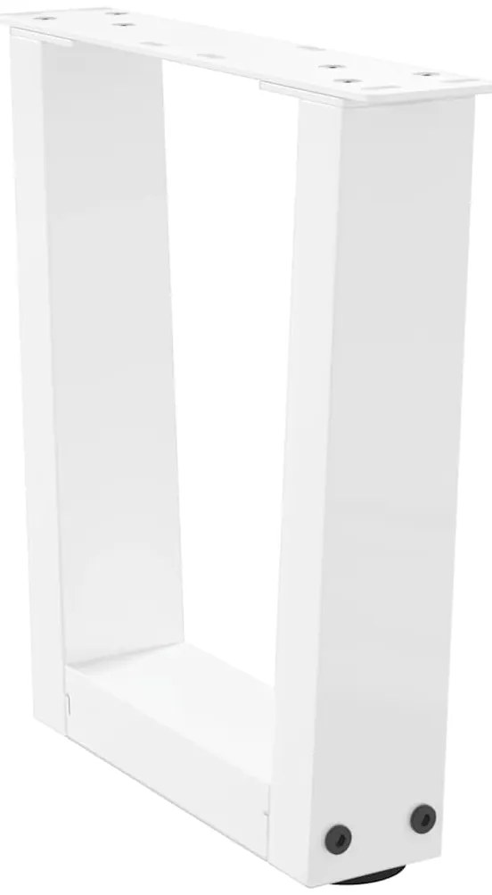Pés para mesa de centro em V 2 peças Branco 30x(30-31,3) cm Aço