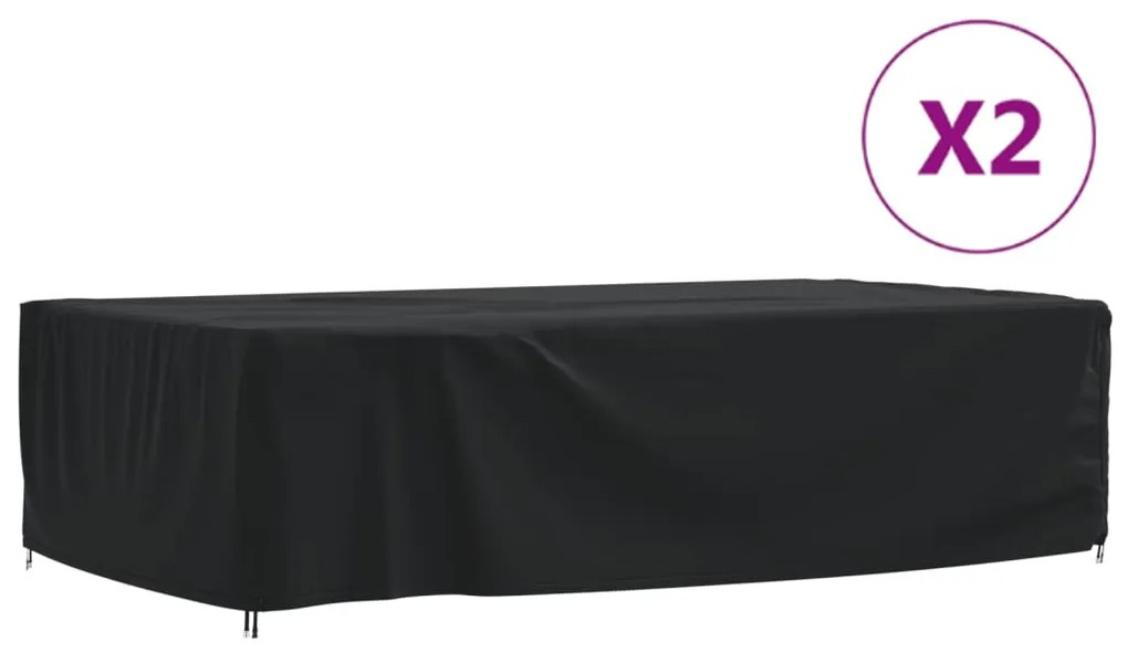 vidaXL Capas p/ mobília de jardim 2 pcs 315x180x74 cm 420D oxford