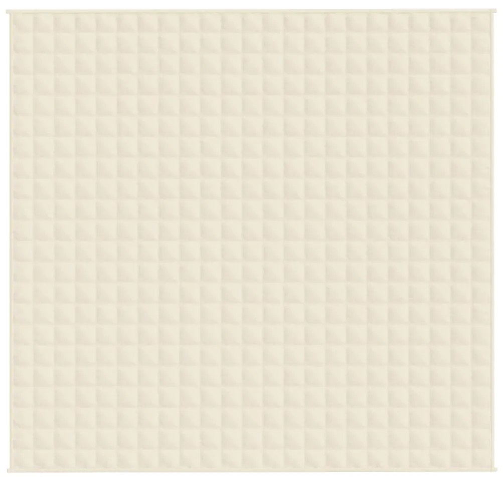 Manta pesada 15 kg 220x240 cm tecido creme-claro