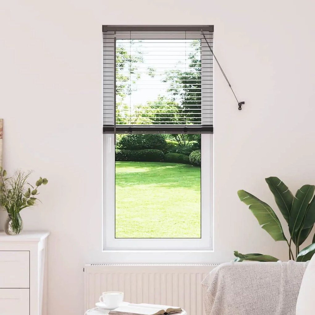 vidaXL Persianas venecianas Manual Preto 60 x 2,5 x 130 cm Alumínio