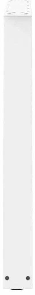 Pernas para mesa de jantar em V 3 peças, branco, 70x(72-73,3) cm, aço