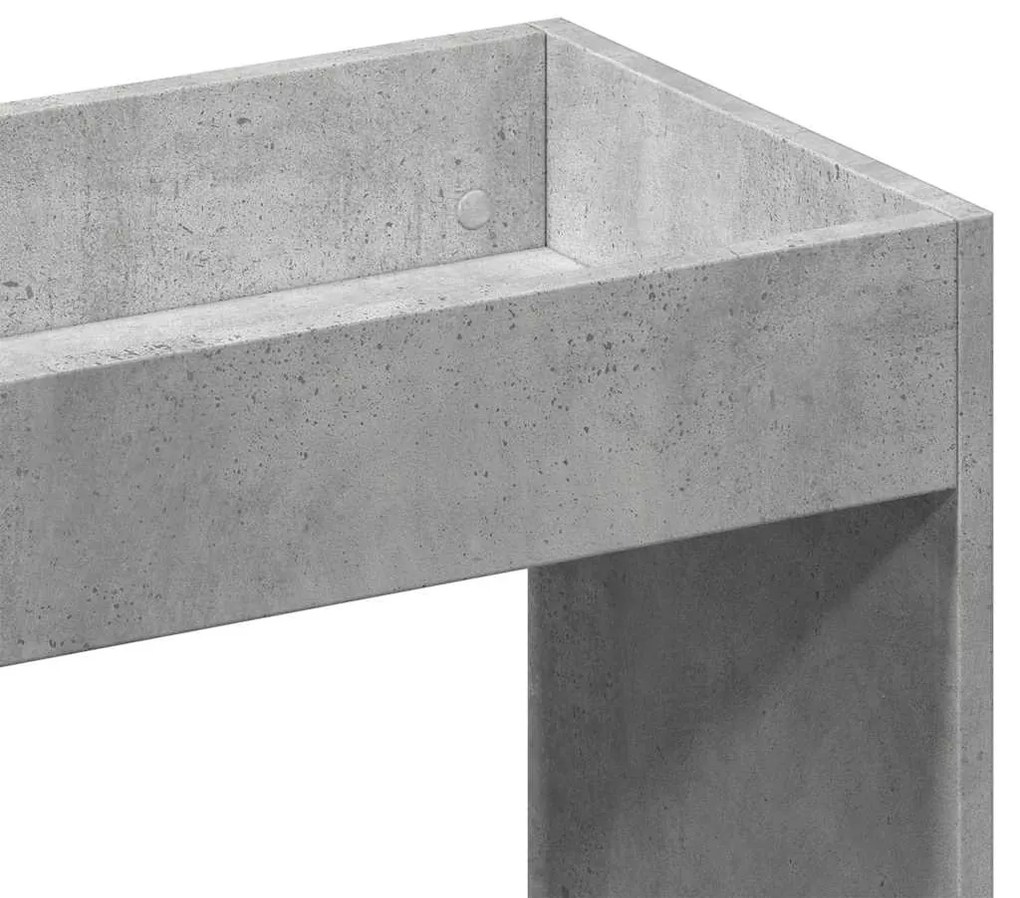 Armário alto 92x33x100 cm derivados de madeira cinzento cimento