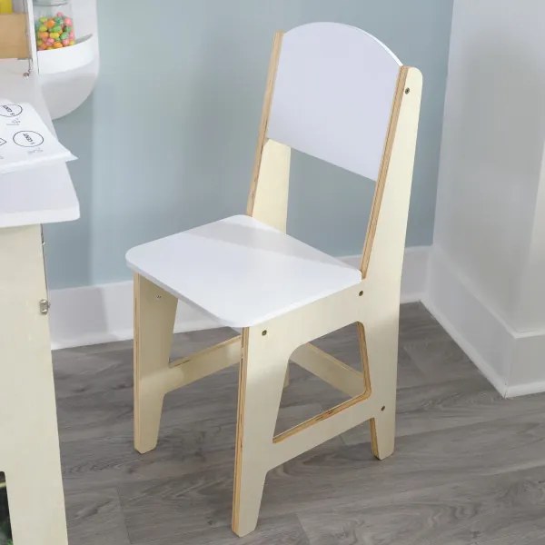Secretaria e cadeira Dobrável Infantil Madeira Branca
