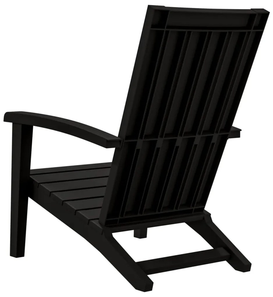 Cadeira de jardim Adirondack polipropileno preto