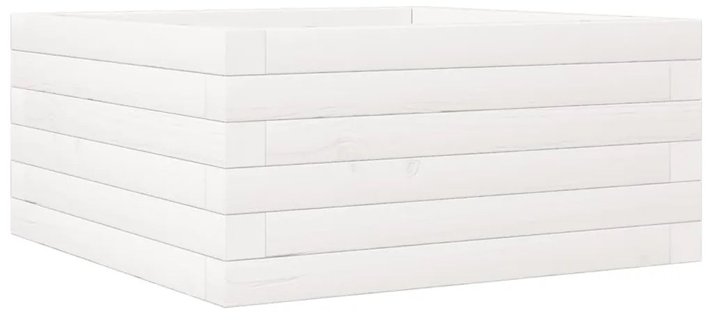 Vaso/floreira de jardim 50x50x23 cm pinho maciço branco