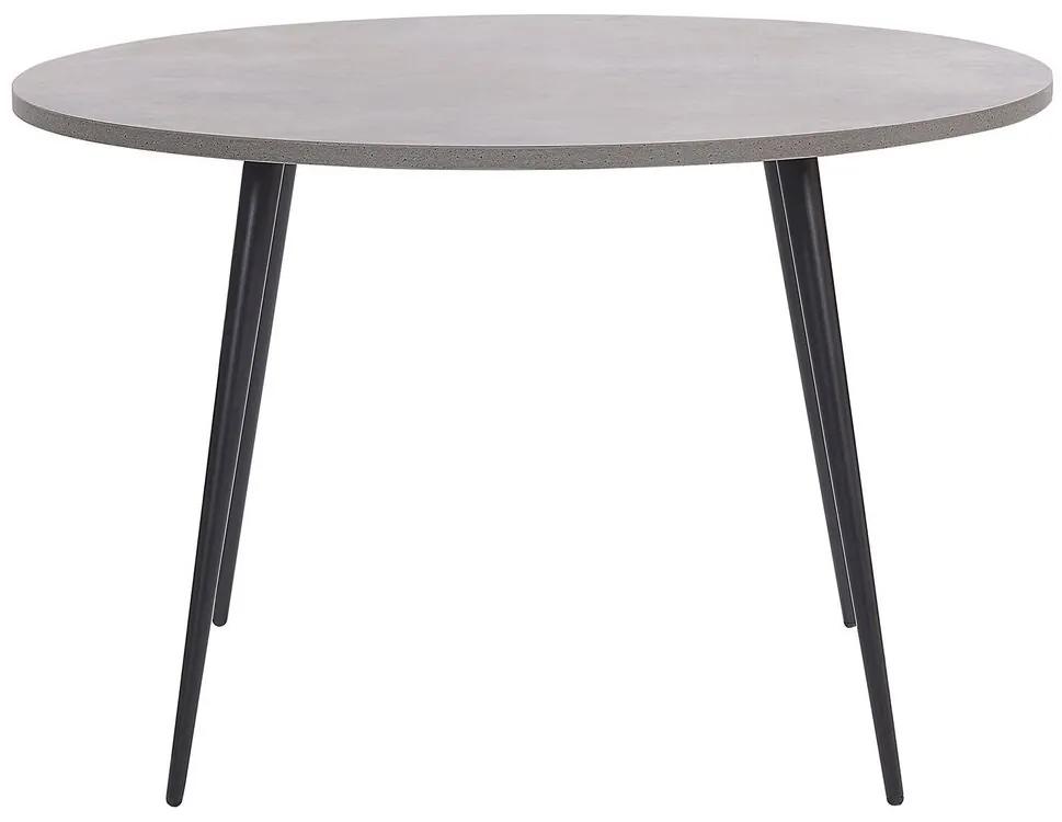 Mesa de jantar redonda de efeito concreto ⌀ 120 cm ODEON Beliani