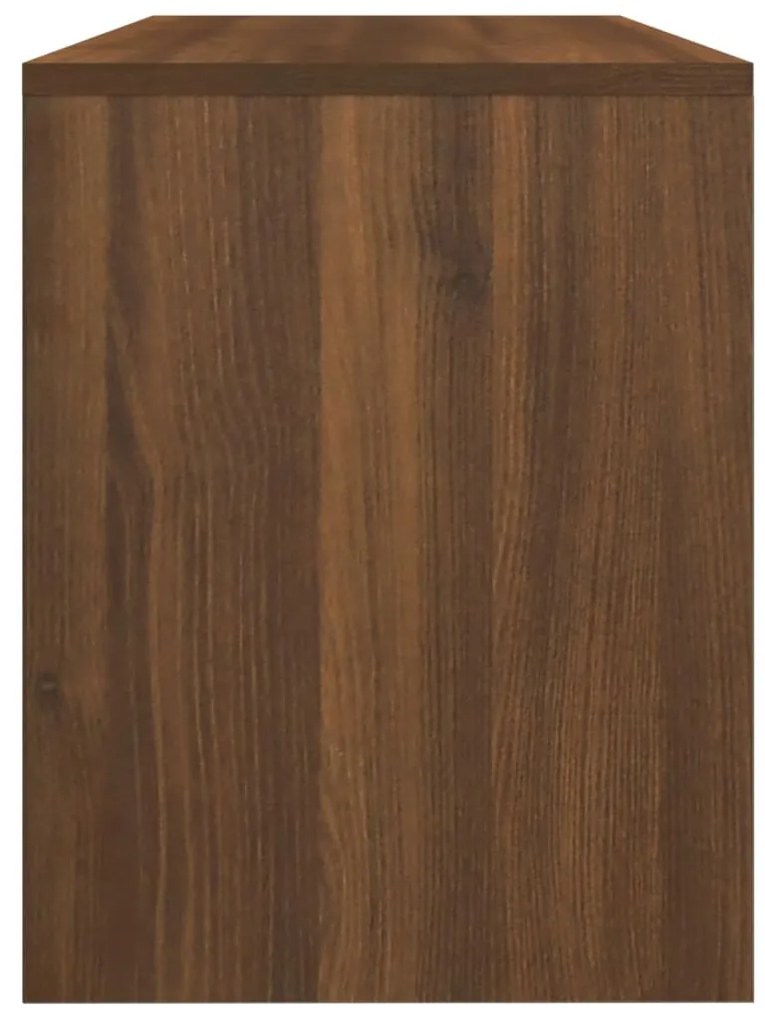 Banco toucador 70x35x45 cm derivados madeira carvalho castanho
