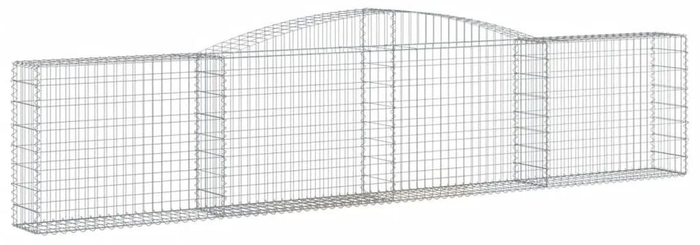 Cestos gabião arqueados 10pcs 400x30x80/100cm ferro galvanizado