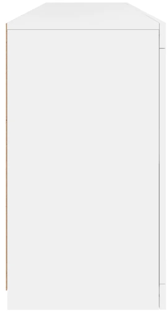 Aparador com luzes LED 164x37x67 cm branco