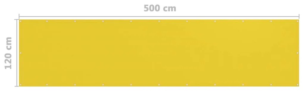 Tela de varanda 120x500 cm PEAD amarelo