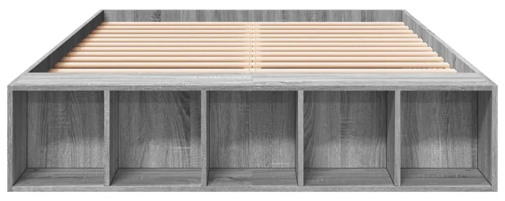 Estrutura de cama 120x200 cm derivados de madeira cinza sonoma