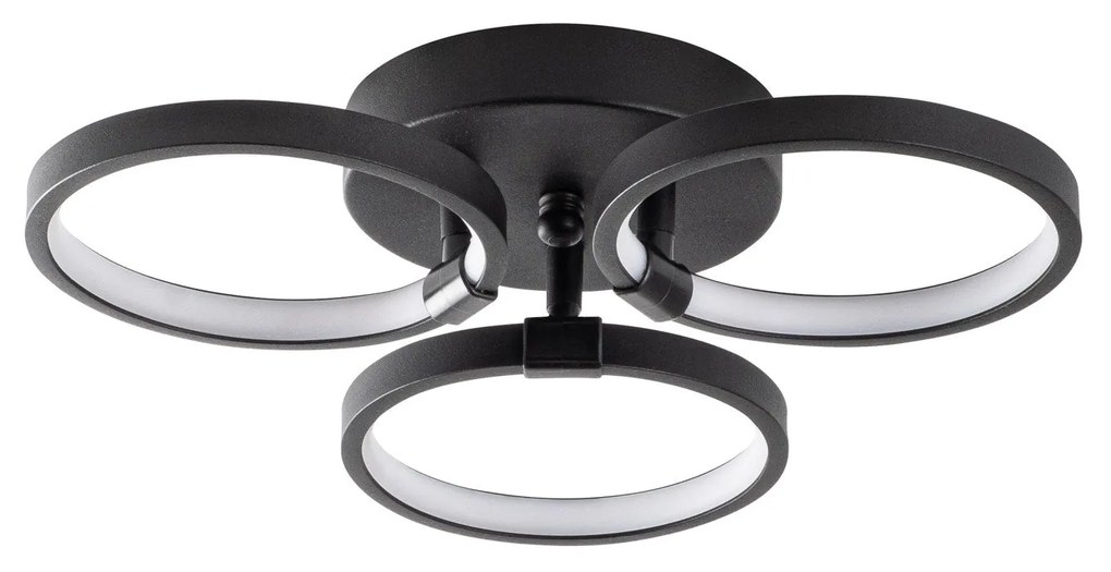 Chandelier Halka – Preto – Largura 37 cm x Altura 9 cm x Profundidade