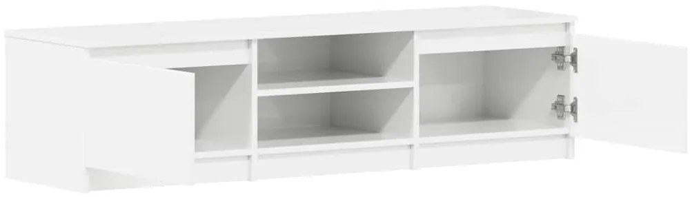 Móvel para TV 140x40x35,5cm derivados madeira branco brilhante