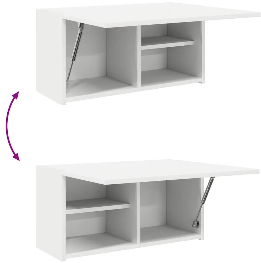 Armário parede p/ casa banho 60x25x30 cm deriv. madeira branco