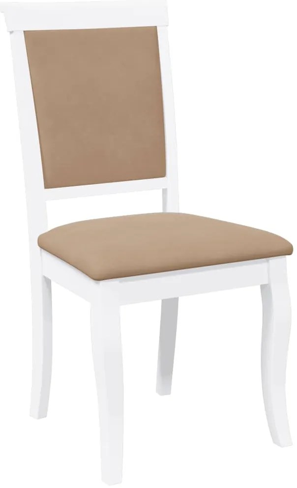 Cadeiras de jantar com almofadões 2 pcs madeira maciça branco
