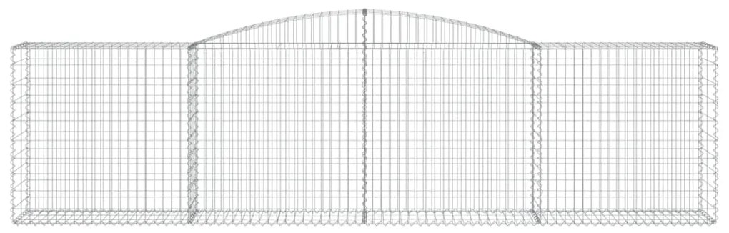 Cestos gabião arqueados 4pcs 400x50x100/120cm ferro galvanizado