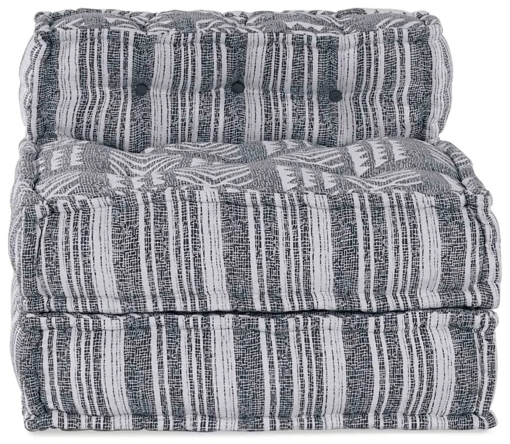 Puff Modular Cinza , 70x70x54 cm, Tecido